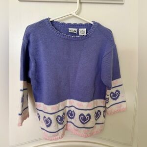 Nordstrom Toddler Knit Sweater in Purple, Pink and Cream